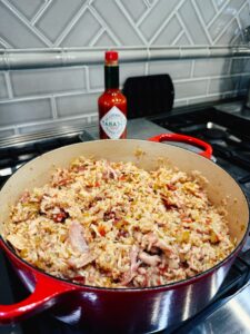 Smoked Chicken Broth & Chicken Andouille Jambalaya
